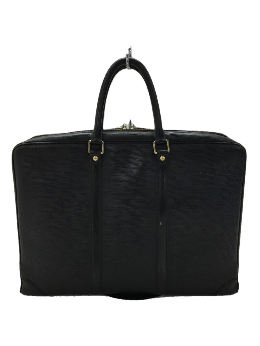 Louis Vuitton Porte Document Voyage Black Leather Handbag
