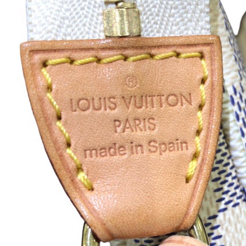 Louis Vuitton Pochette Accessoires Damier Azur Canvas  Shoulder Bag