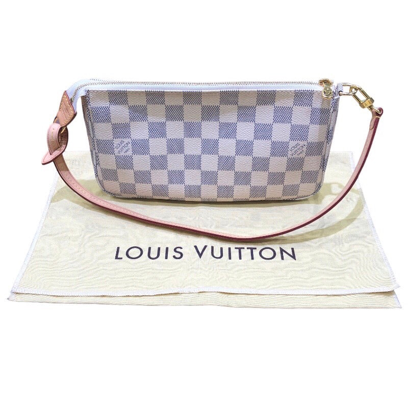 Louis Vuitton Pochette Accessoires Damier Azur Canvas  Shoulder Bag