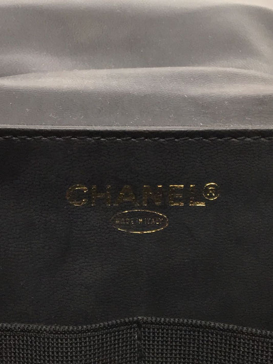 Chanel Matelasse Vanity Shoulder Bag Implant Black