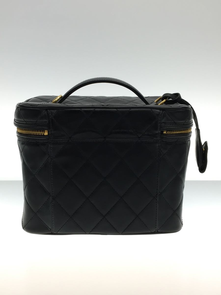 Chanel Matelasse Vanity Shoulder Bag Implant Black