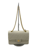 Chanel Matelasse Jersey Chain Shoulder Bag Beige