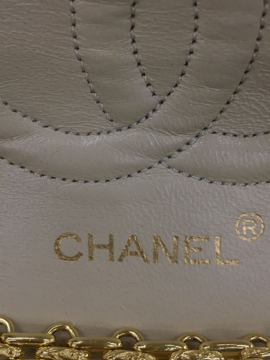 Chanel Matelasse Jersey Chain Shoulder Bag Beige
