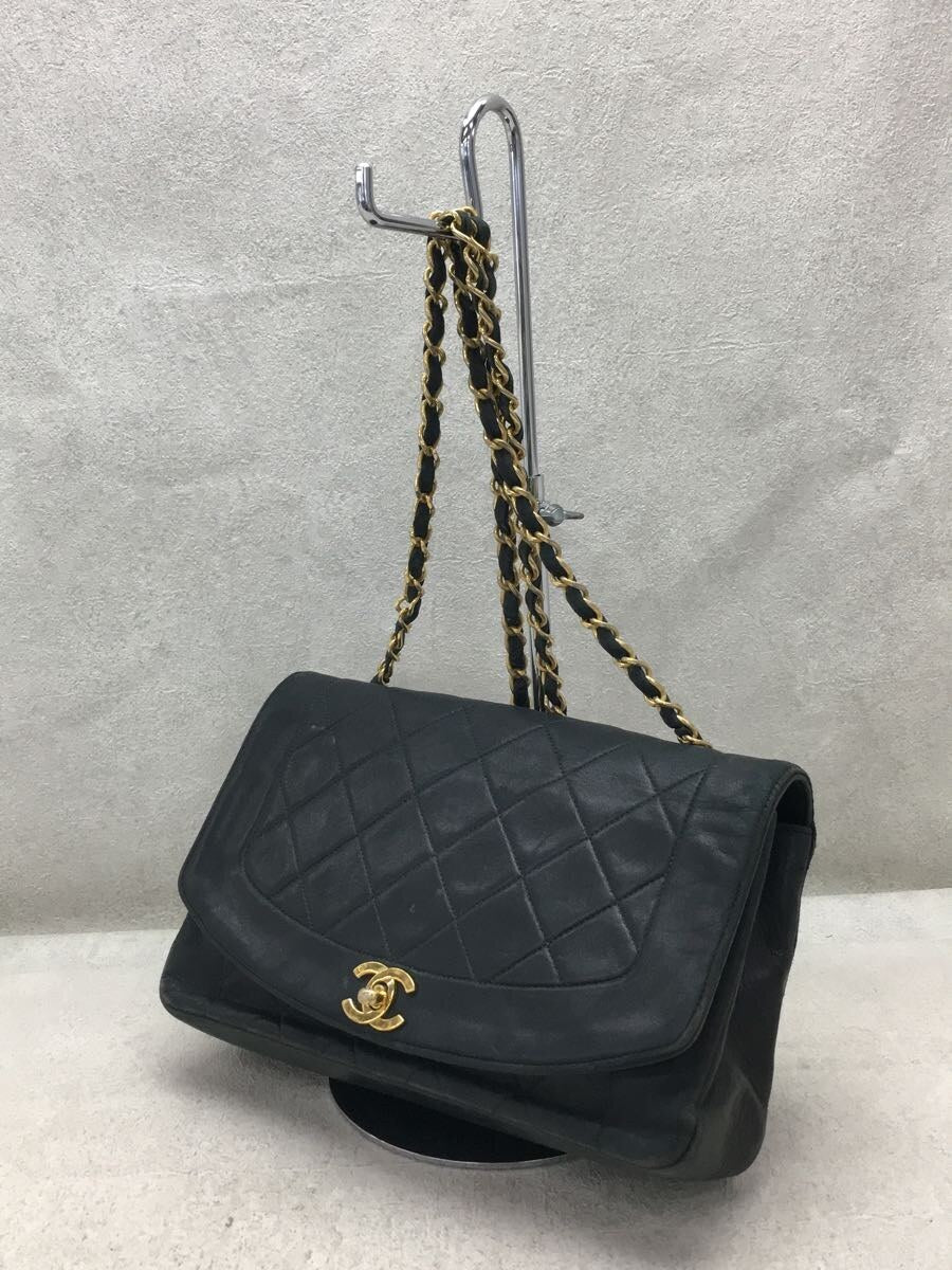 Chanel Diana Lambskin Leather Chain Shoulder Bag