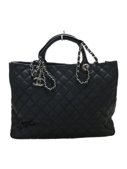 Chanel Leather Caviar Skin Matelasse Tote Bag