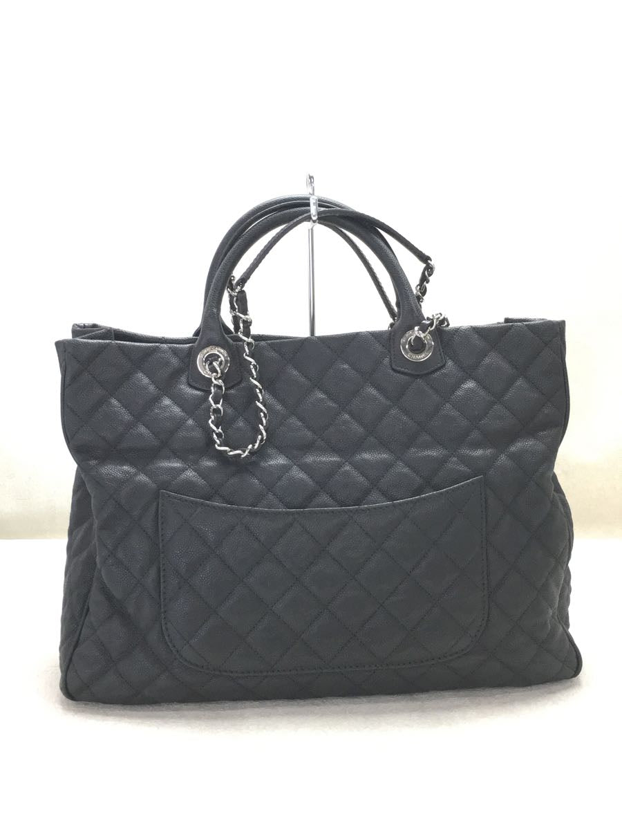Chanel Leather Caviar Skin Matelasse Tote Bag