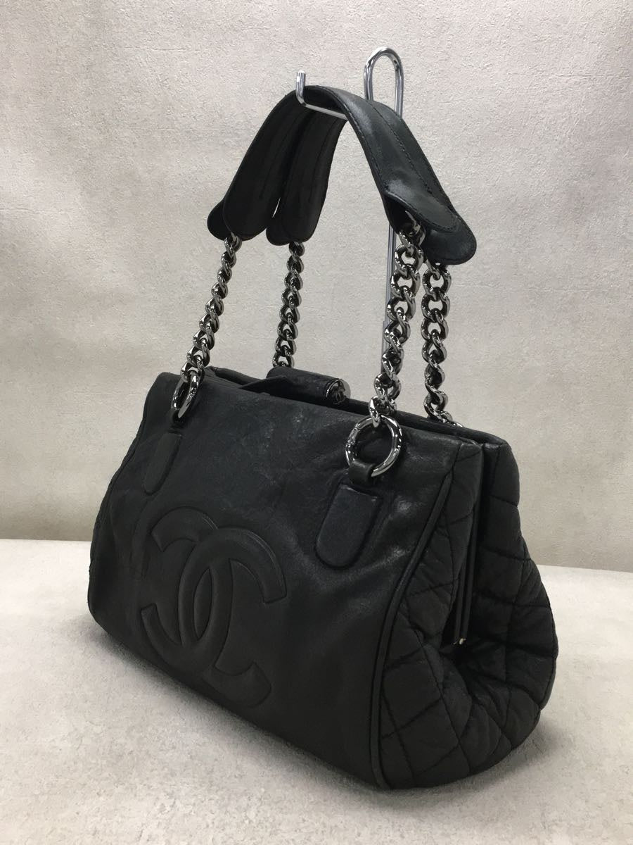 Chanel Lamb Leather Chain Shoulder Bag Black