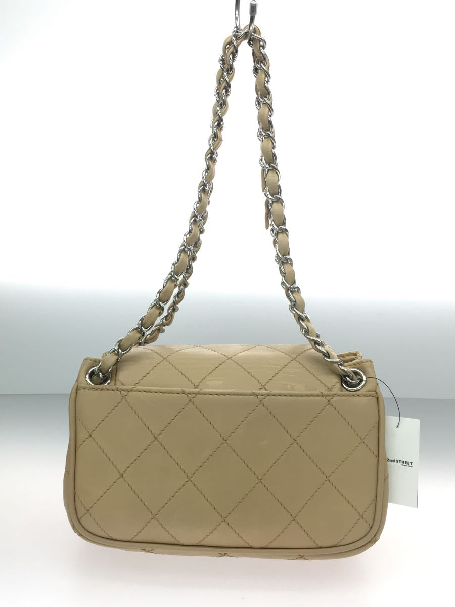 Chanel Leather Wild Stitch Chain Shoulder Bag