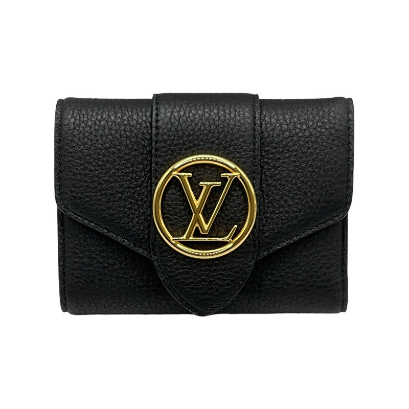 Louis Vuitton Portefeuil LV Pont Neuf Compact Taurillon Clemence Ladies Trifold Wallet