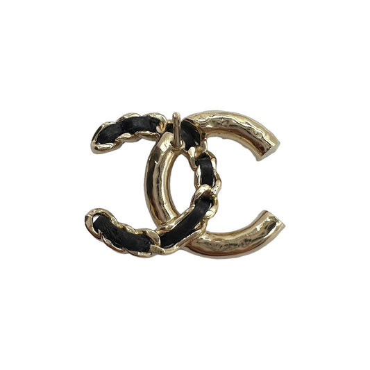 Chanel CC Interlocking Gold-tone & Pearl Earrings