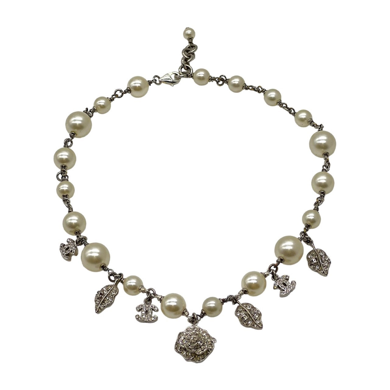 Chanel   Pearl Charm Choker Necklace