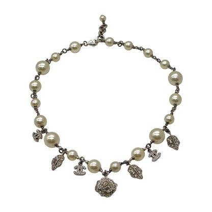 Chanel   Pearl Charm Choker Necklace