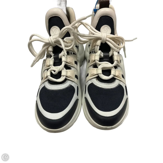 Shoes Luxury Designer By Louis Vuitton In White, Size: 9