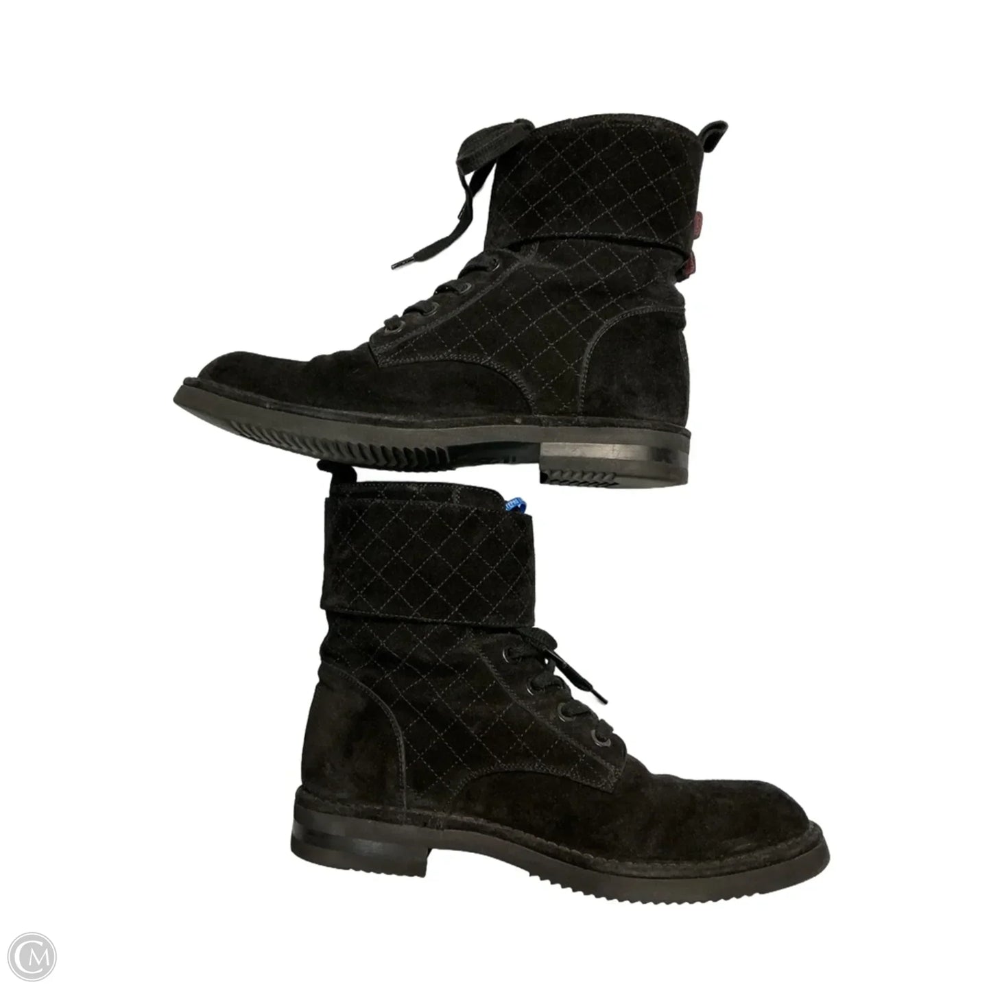 Boots Luxury Designer By Chanel In Black, Size: 11