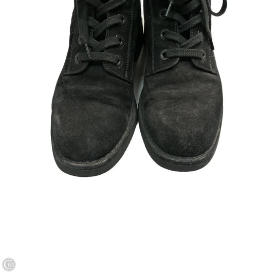 Boots Luxury Designer By Chanel In Black, Size: 11