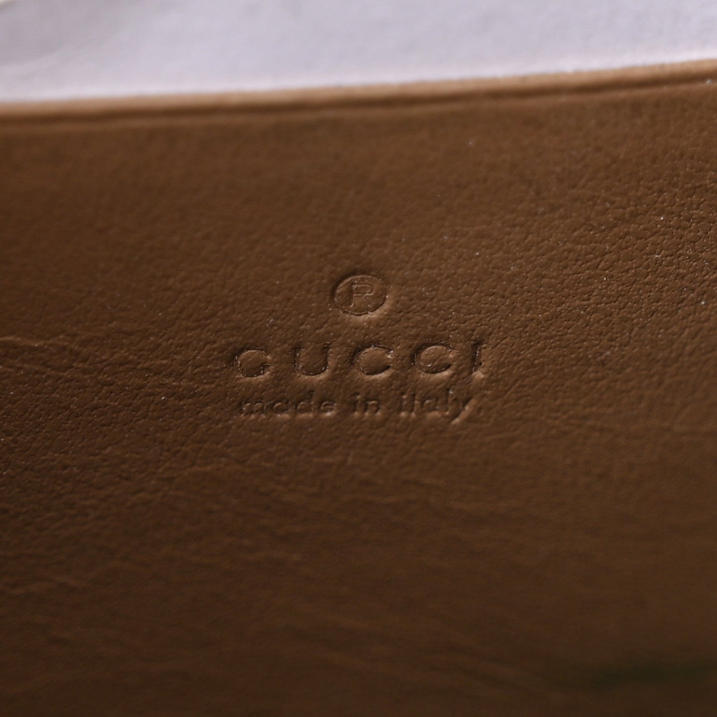 Amelia GG Supreme Monogram Mini Dionysus Chain Wallet Beige Taupe