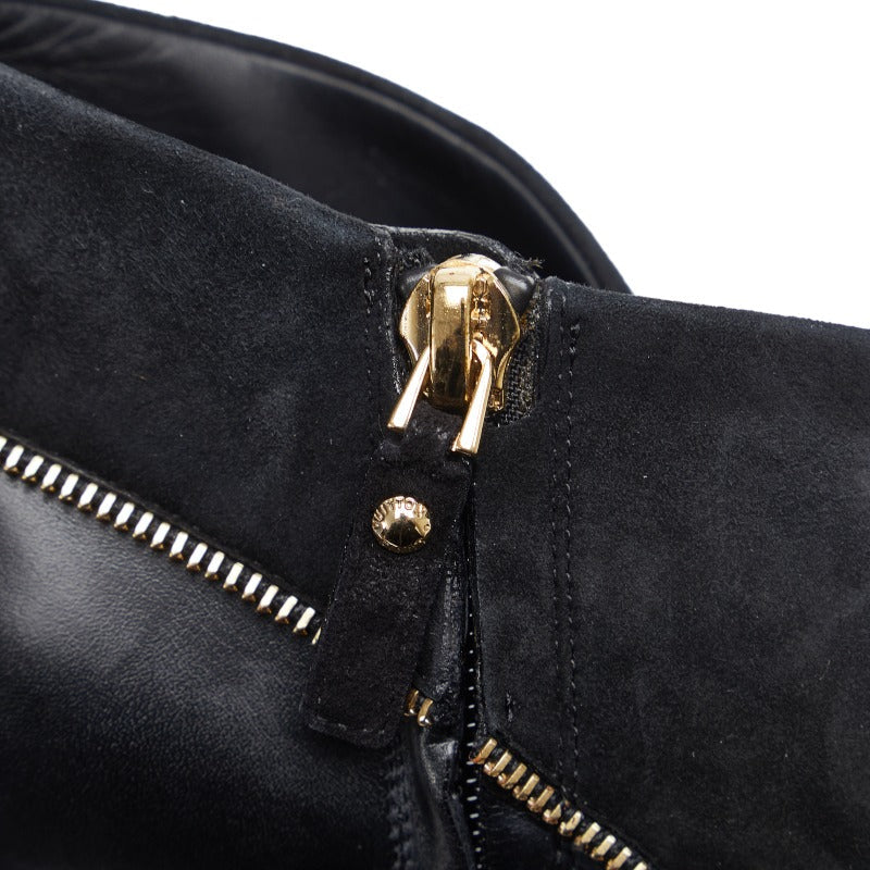 Louis Vuitton Zippoint PinHill Short Boots MA0134 Black Gold Leather Suit  Louis Vuitton