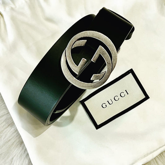 GUCCI GG Interlocking Leather Belt