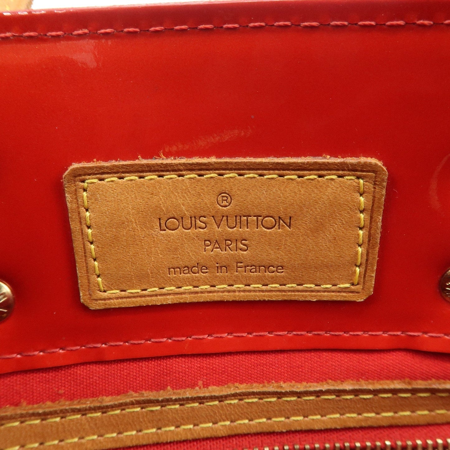 Louis Vuitton Monogram Vernis Lead PM Hand Bag M91088 Rouge