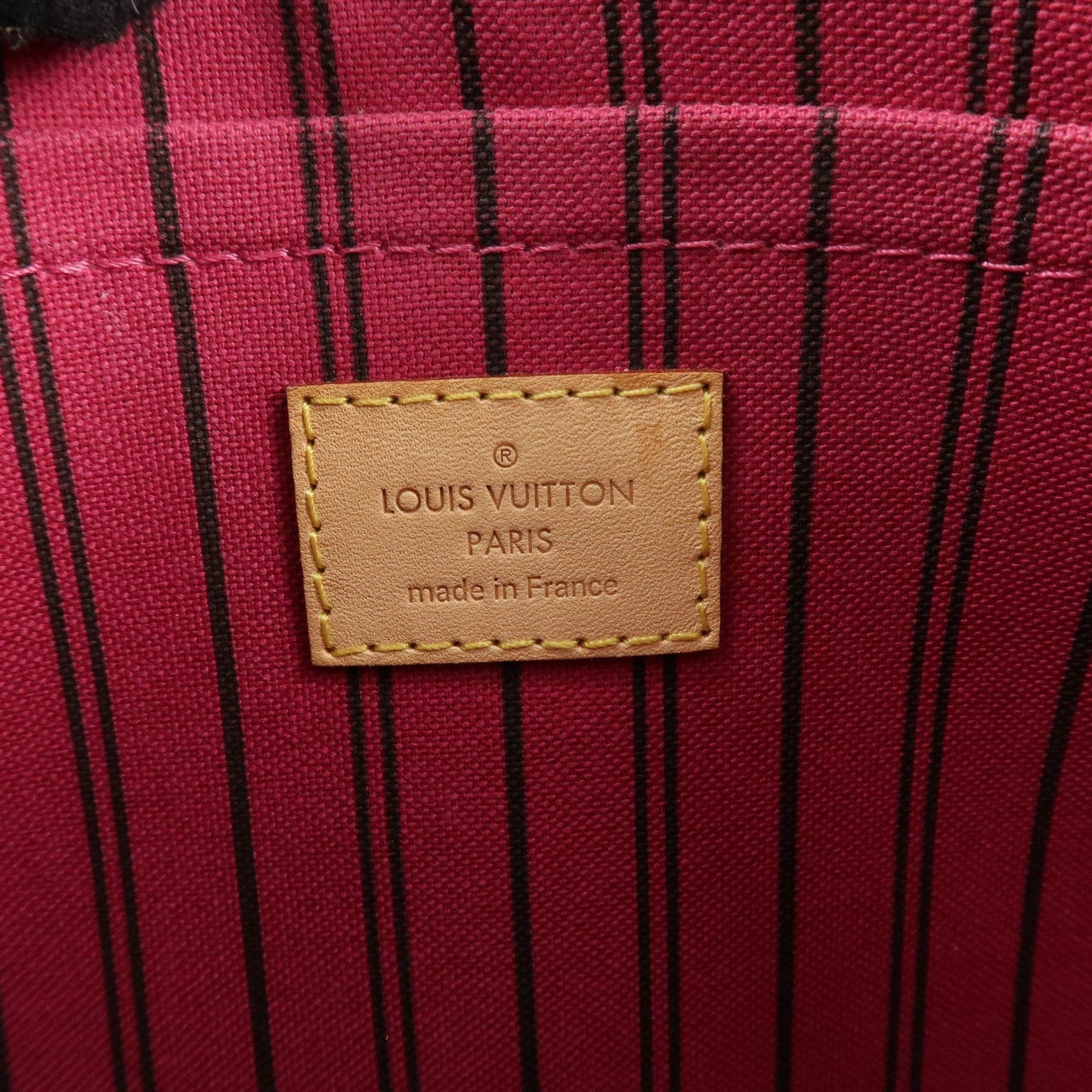 Louis Vuitton Monogram Pouch for Neverfull MM Tote Bag Fuchsia