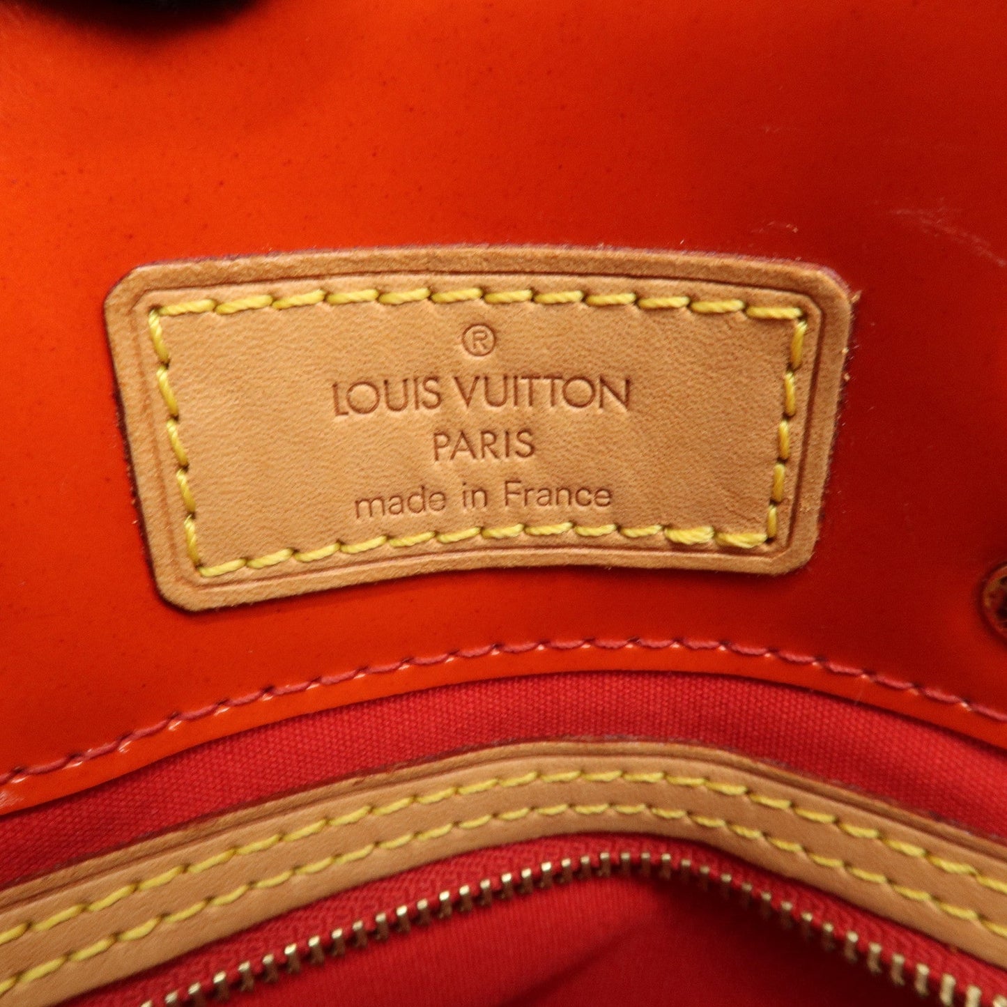 Louis Vuitton Monogram Vernis Lead PM Hand Bag Rouge M91088
