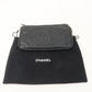 CHANEL Leather Chain Shoulder Bag Hand Bag Black Silver HDW