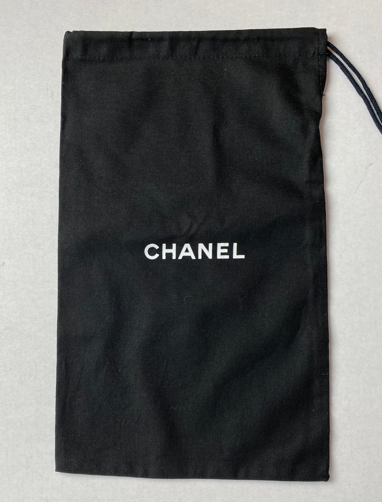 100% Auth Chanel Set of Two Black Shoe/ Small Bag/ Wallet Dust Bags 12.75"x 7.75"