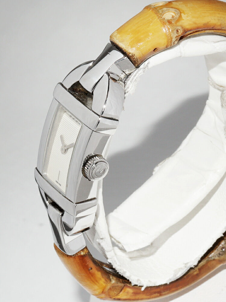 Gucci Ivory Dial Bamboo Watch 6800L
