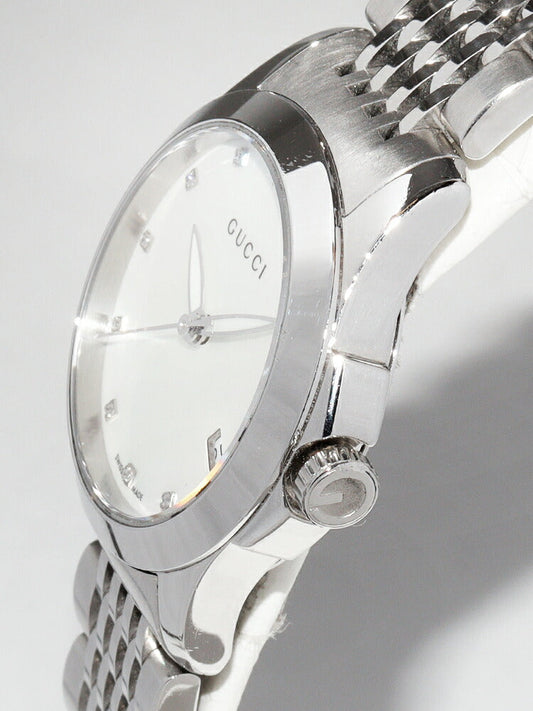 Gucci White Mother of Pearl G-Timeless Watch YA126504