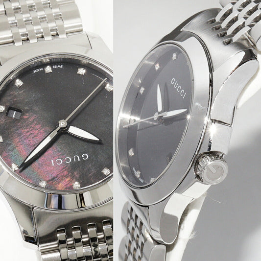 Gucci Black Mother of Pearl G-Timeless Watch YA126505