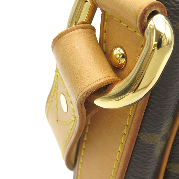 Louis Vuitton Turam PM Monogram Shoulder Bag Brown