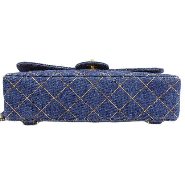 CHANEL Around 1997 Made Denim Classic Flap Backpack Indigo