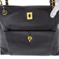 CHANEL Around 1995 Made Caviar Skin Turn-Lock Chain Tote Bag Black