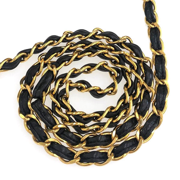 CHANEL Around 1997 Made Classic Flap Chain Bag Jumbo Black