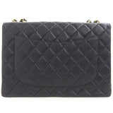 CHANEL Around 2000 Made Classic Flap Chain Bag Jumbo Black