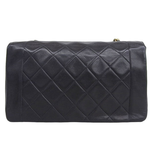 CHANEL Around 1992 Made Diana Flap Chain Bag 25Cm Black