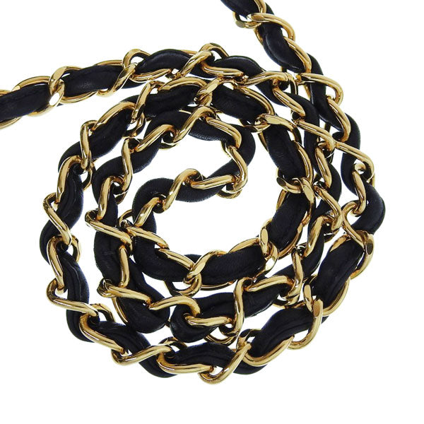 CHANEL Around 1997 Made Classic Flap Chain Bag Black