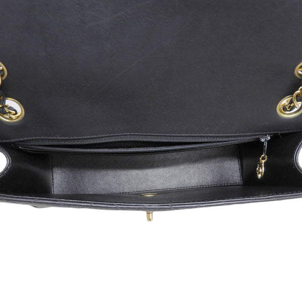 CHANEL Around 1997 Made Classic Flap Chain Bag Black