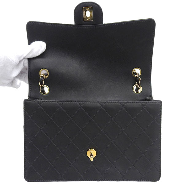 CHANEL Around 1997 Made Classic Flap Chain Bag Black