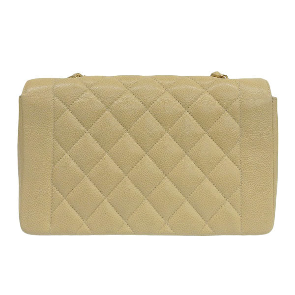 CHANEL Around 1992 Made Diana Flap Chain Bag 25Cm Beige