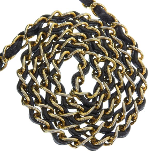 CHANEL Around 1992 Made Caviar Skin Diana Flap Chain Bag 25Cm Black