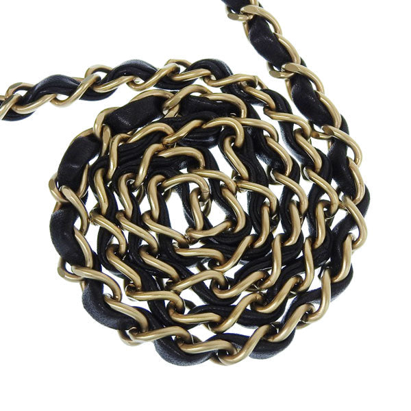 CHANEL Around 2000 Made Unborn Calf Classic Flap Chain Bag 25Cm Black