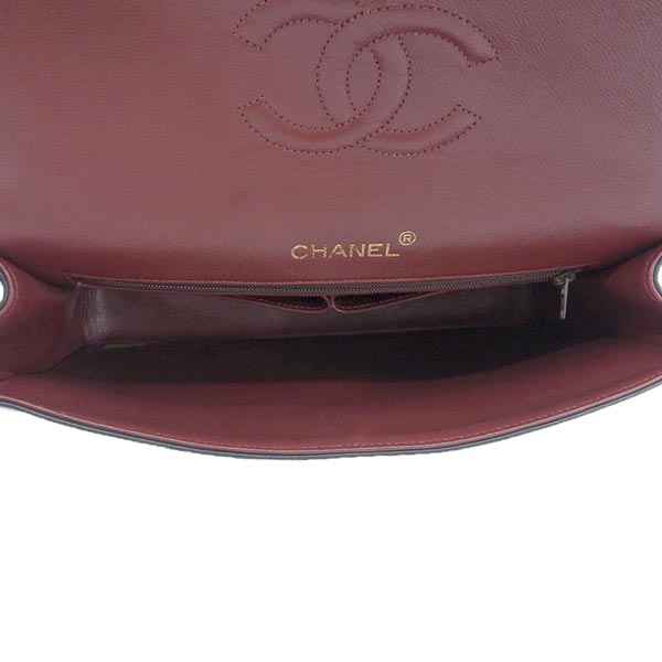 CHANEL Around 1985~1990 Made Classic Flap Turn-Lock Chain Bag Black