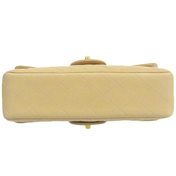CHANEL Around 1997 Made Double Face Classic Flap Chain Bag Beige