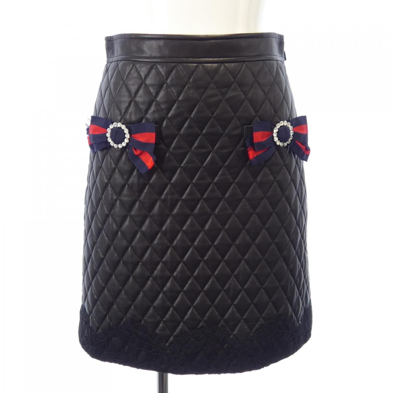 Gucci Leather Skirt
