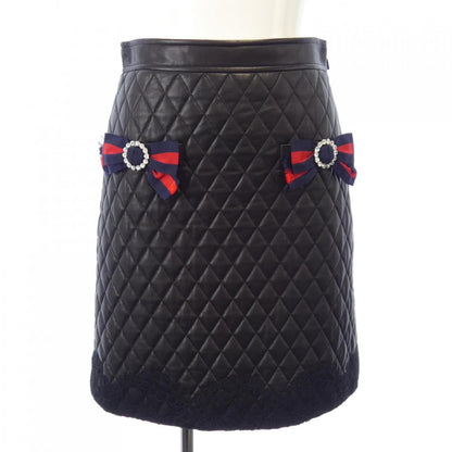 Gucci Leather Skirt
