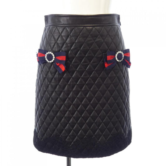 Gucci Leather Skirt