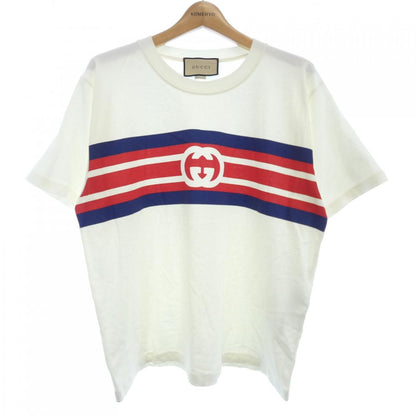 Gucci Interlocking G Stripe Print Cotton T-shirt