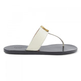 Gucci Double G Flat Leather Sandals