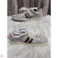 Shoes Luxury Designer By Gucci In Grey, Size: 11